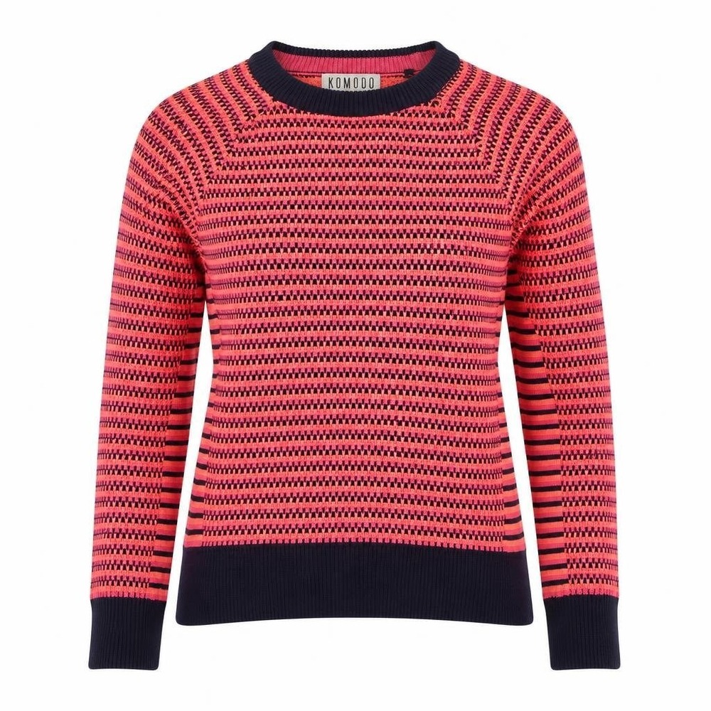 Komodo Sweater Womens 2 Orange Sustainable Organic Cotton Crew Neck Ethical
